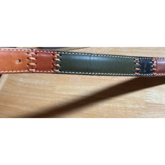 Fossil LARGE Multi Color Leather Belt Style BT 1411 Brown Black Green. Pre-Owned - Picture 2 of 9